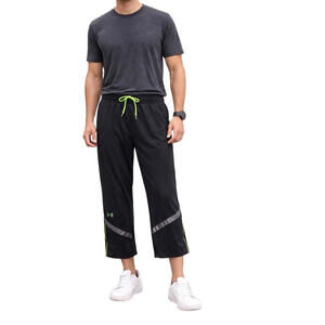Under Armour Men’s Black Loose Fit Athletic Cropped Pants Drawstring Waist 32x30